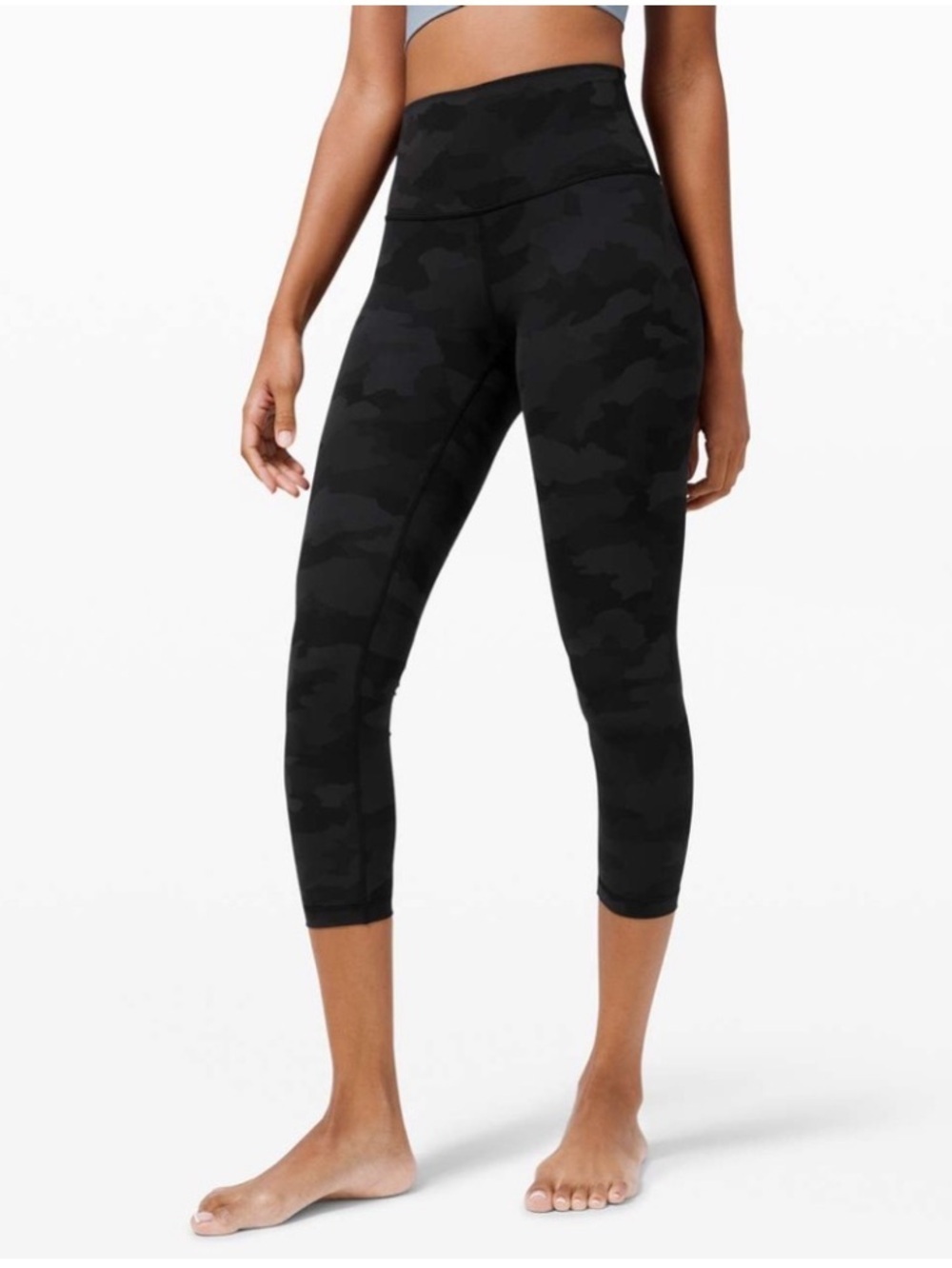 Lululemon Wunder Under High-Rise Crop 23" in Heritage 365 Camo Deep Coal Multi 8 - Picture 1 of 7